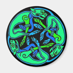 Tre Hundar Celtic Knot Magnet