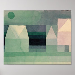 Tre hus: Paul Klee 1922 Poster