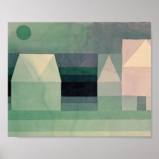 Tre hus: Paul Klee 1922 Poster (Framsidan)