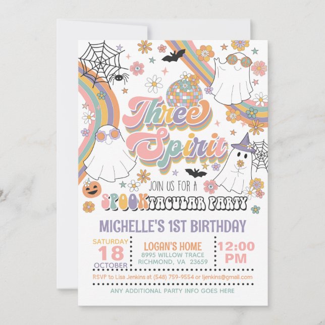 Tre inbjudningar till tredje födelsedag - flicka (Framsida)