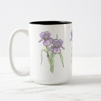 Tre Iris Blommor Två-Tonad Mugg