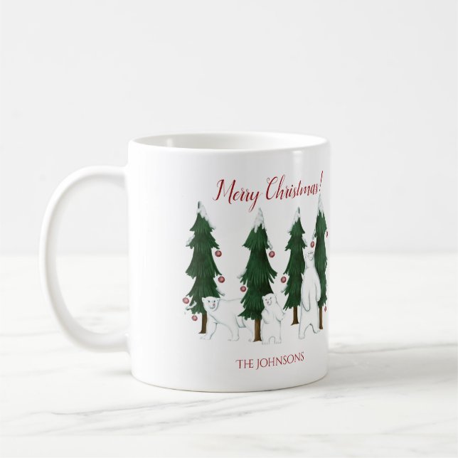 Tre isbjörnar God Jul Semester Mugg (Vänster)