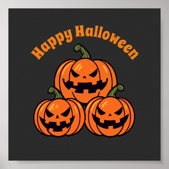 Tre jackar o'lantern pumpor poster (Framsidan)