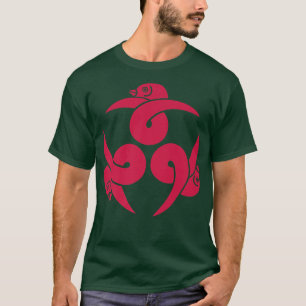 Tre japanska Kamon i sakura rosa T Shirt