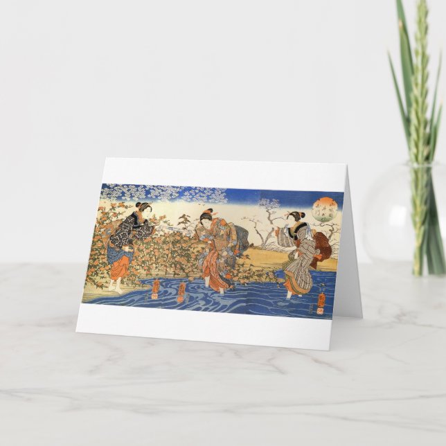 Tre japanska kvinnor kort (Framsida)