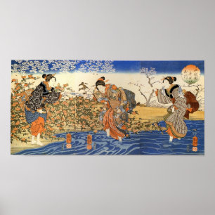 Tre japanska kvinnor poster