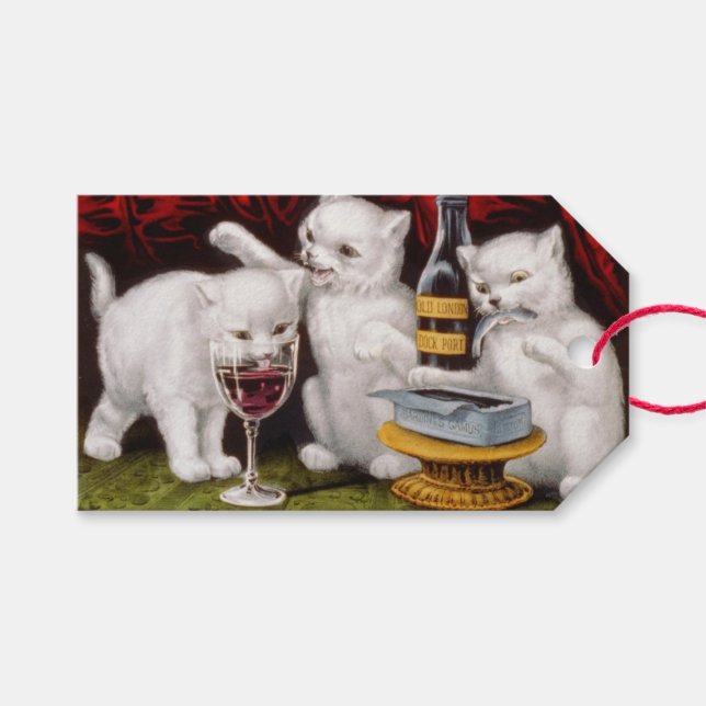 Tre Jolly Kittens på festen Presentetikett (Framsidan (Horisontell))