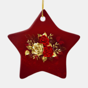 Tre judiska Ro Julgransprydnad Keramik