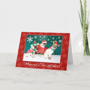 Tre jul för en mops helgkort