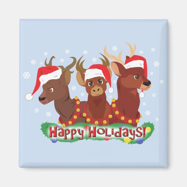 Tre jul-Hjortar Magnet (Framsidan)