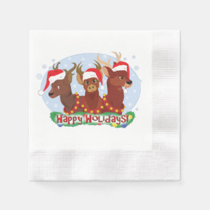 Tre jul-Hjortar Pappersservett