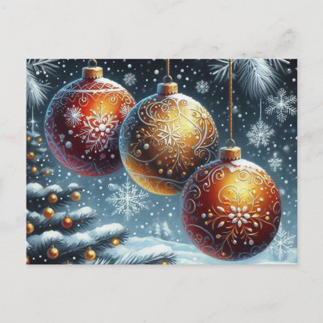 Tre jular Bollar Vykort (Framsida)