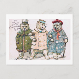 "Tre julburar" Vintage Helg Vykort