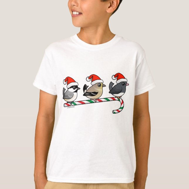 Tre julfinkar (USA) T-shirt (Framsida)