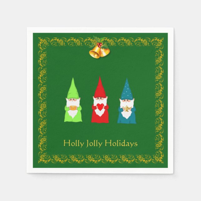 Tre julgranar på Grönten Pappersservett (Framsidan)