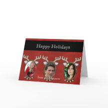 Tre julhälsningskort för ren fotoutställning