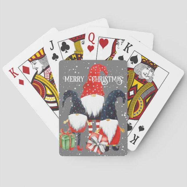 Tre julklappar med Paket-spelkort Casinokort (Baksidan)