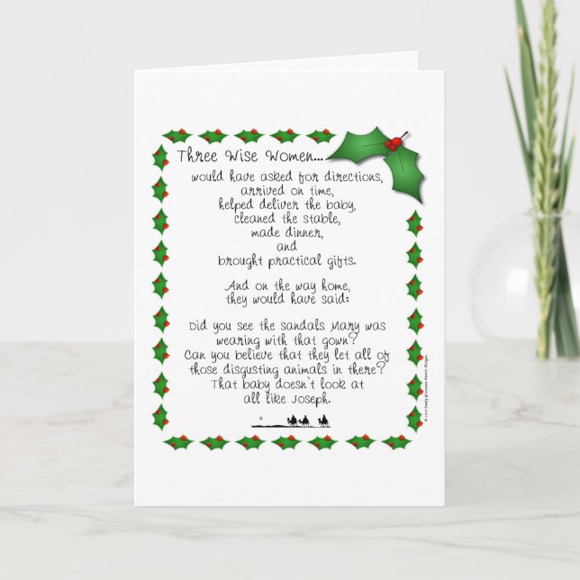 Tre julkort för kvinnor helgkort (Framsida)