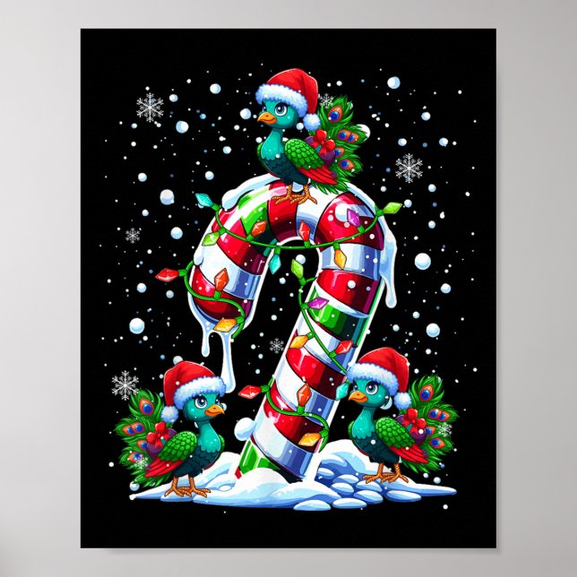 Tre jultomter vid Candy cane jul Kids Todd Poster (Framsidan)