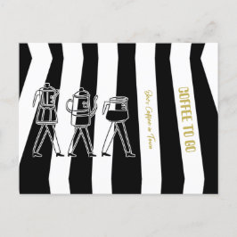 Tre kaffefabrikat med tre omvända kaffe vykort