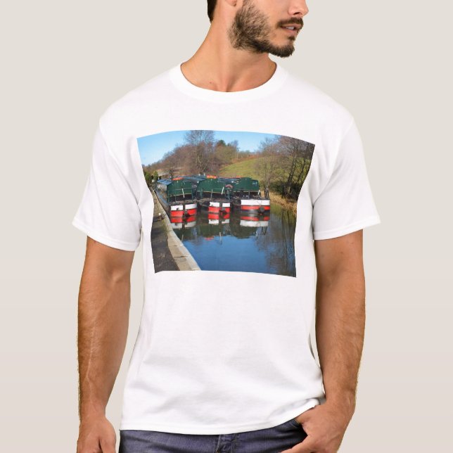 Tre kanalbåtar t-shirt (Framsida)