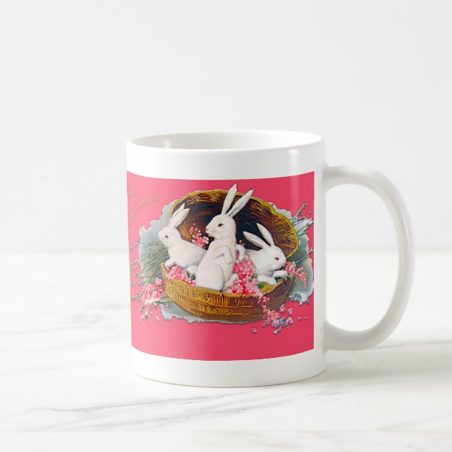 Tre kaniner i en basketmugg kaffemugg (Höger)