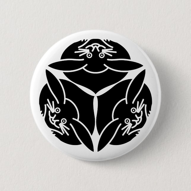 Tre kaniner knapp (Framsida)