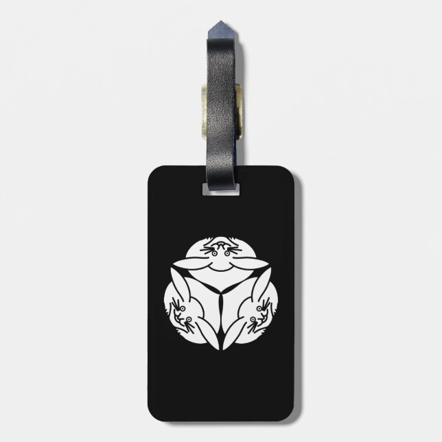 Tre kaniners bagagetikett bagagebricka (Baksidan Lodrät)