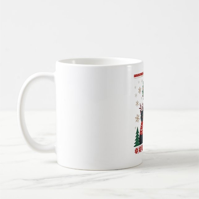 Tre Katt Rolig Jul Katt Fula Jultröja Mig Kaffemugg (Vänster)