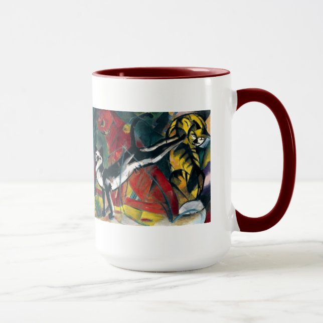 Tre katter av Franz Marc Kaffe kopp (Höger)