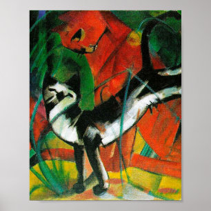 Tre katter av Franz Marc Poster