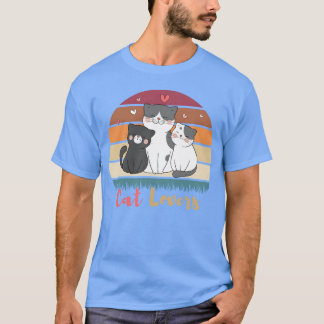 Tre katter Cat Lovers T Shirt