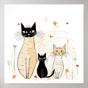 Tre Katter-familjer Poster