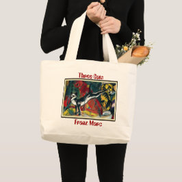 Tre katter från Franz Marc - Canvas Tote Bag Jumbo Tygkasse