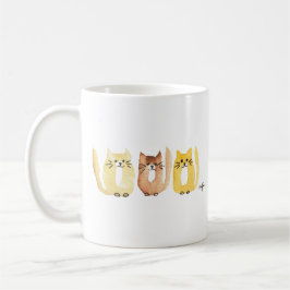 Tre katter kaffemugg