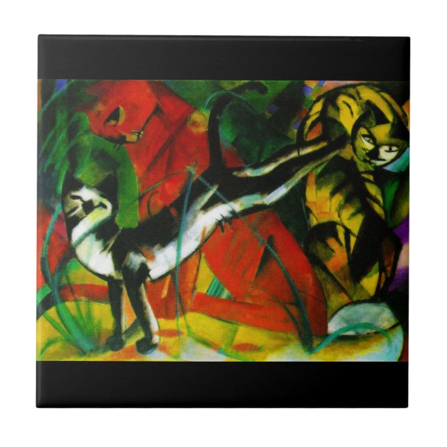 Tre katter kakelplatta (Framsidan)