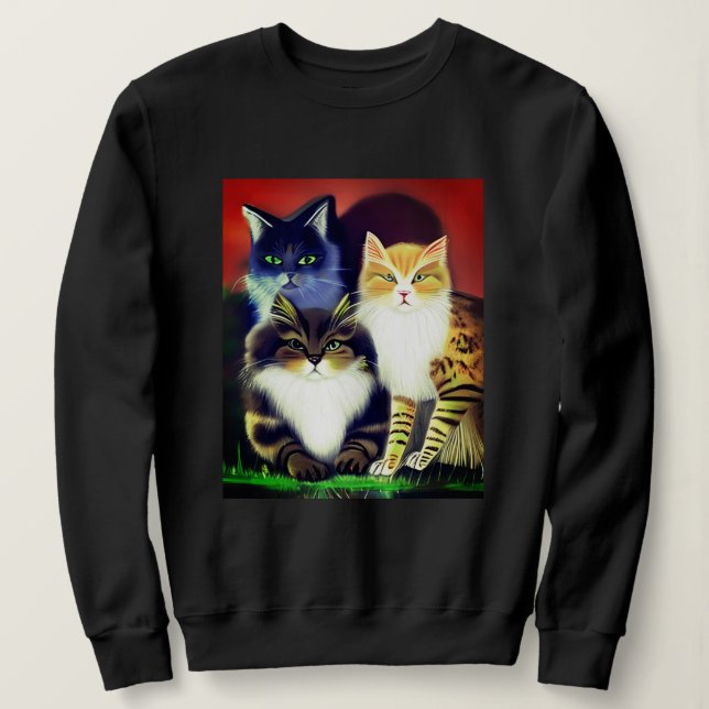 Tre katter med en attityd t shirt (Design framsida)