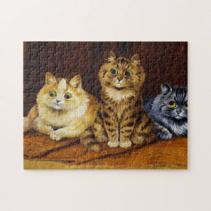 Tre katter på Persiska Matta av Louis Wain Pussel