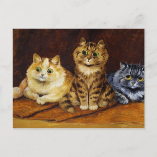 Tre katter på Persiska Matta av Louis Wain Vykort