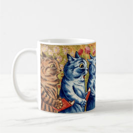 Tre katter sjunger. Gouache av Louis Wain, 1925 Kaffemugg
