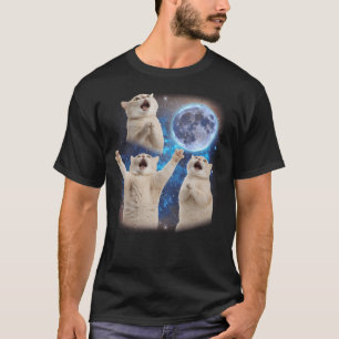 Tre katter som leker vid Konstigen Måne T Shirt