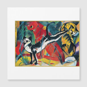 Tre katter, teckningar av Franz Marc