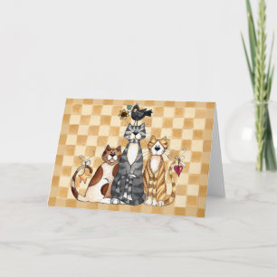 Tre katter - tomt kort