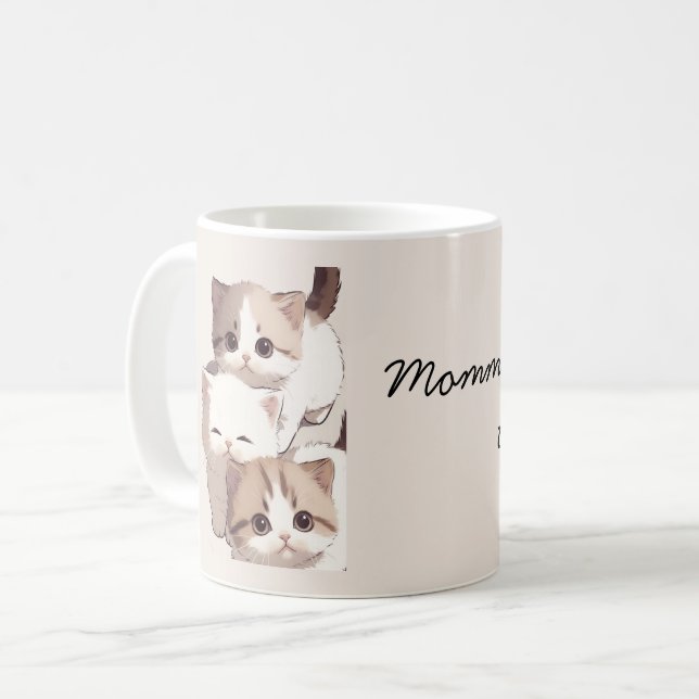 Tre katters bild, trillingar, kaffemugg (Framsida vänster)