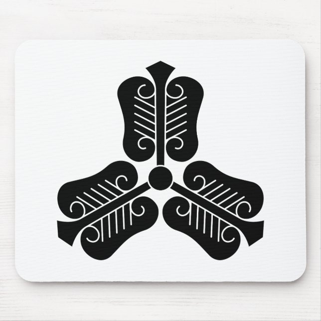 Tre kinesiska fläktar musmatta (Framsidan)