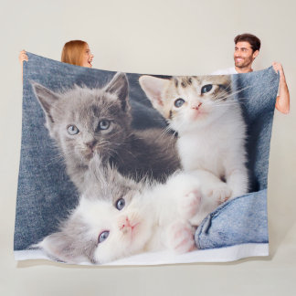 Tre kittens Flottblankett Fleecefilt