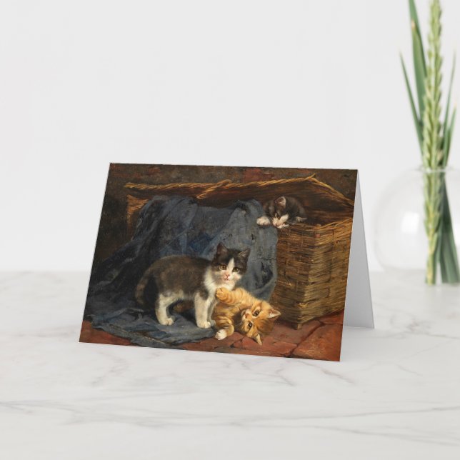 Tre Kittens | Julius Adam the Younger Kort (Framsida)