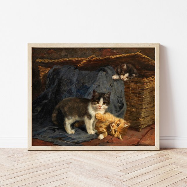 Tre Kittens | Julius Adam the Younger Poster (Skapare uppladdad)