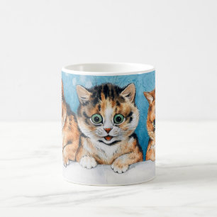Tre kittens, Kat, Louis Wain Kaffemugg