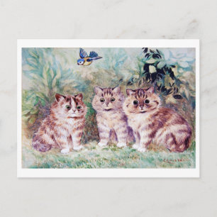 Tre kittens, Louis Wain Vykort